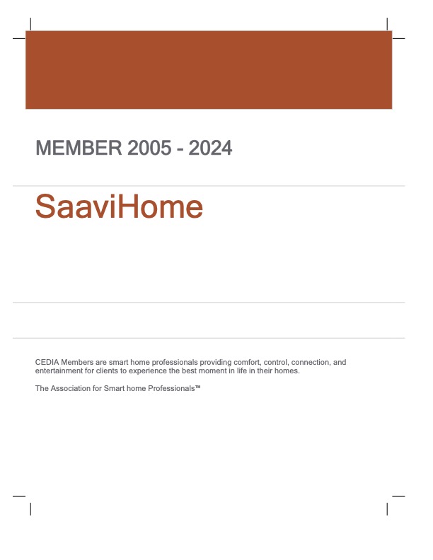 CEDIA Membership Plaque showing membership since 2005